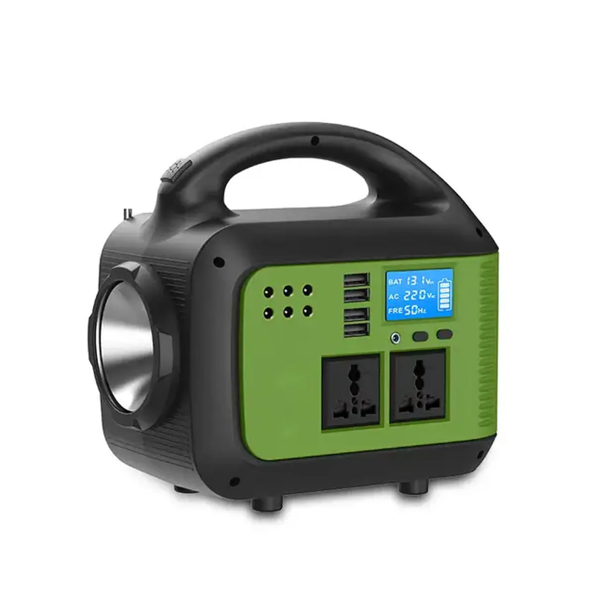 MOVI - Kit Solar de Emergencia 150W con Panel Solar, 3 Ampolletas LED, 2 Tomas 220V, 5 USB, Bluetooth, Radio FM y 2 Linternas