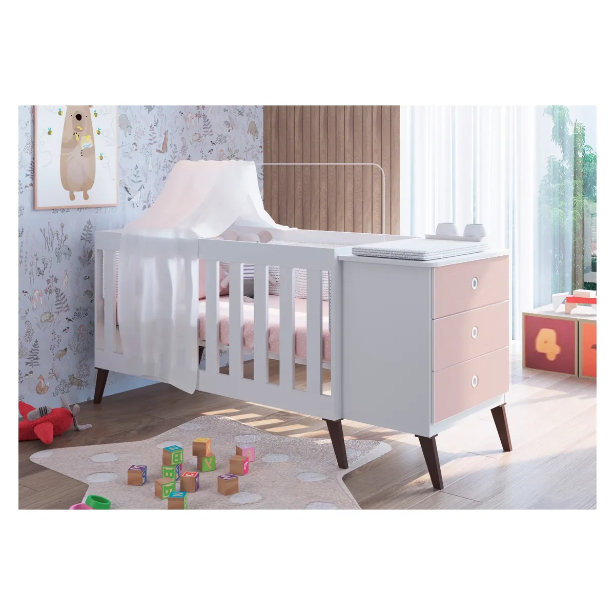 KIDSCOOL - Cuna De Madera Encanto Kidscool