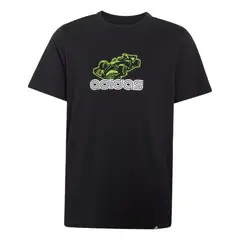 ADIDAS - Polera Niños Estampada Adrenaline Aesthetic Negro