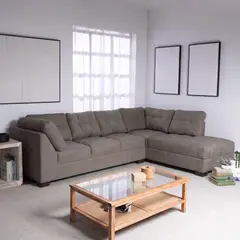 MUEBLES MPR - Sofá Seccional Edimburgo Chenille Chaise Long Derecho