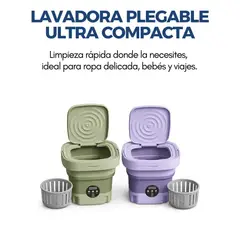 GENERICO - Lavadora Portatil 9l Plegable Con Cesta De Centrifugado