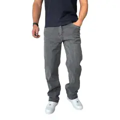 MOSAICO - Jeans Elasticados Rectos Straight Fit Gris