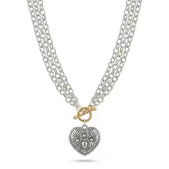 BASKIN - Collar Cadenas Timón y Corazón