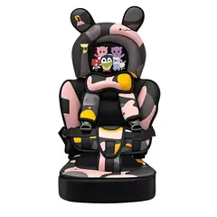 GENERICO - Asiento Seguridad Cojín Calidad Alta Bebe Silla Auto Plegabl Fauna Negro BELUG