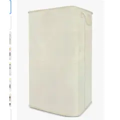 GENERICO - Canasto Ropa Sucia Plegable 80L, Cesto de Ropa Grande Beige con Asas