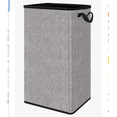 GENERICO - Cesta-ropa Cesto de Ropa Plegable 80L Grande Rectangular con Asas Resistentes Gris
