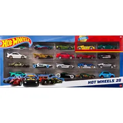 HOT WHEELS - Pack caja con 20 Autos surtidos Mattel