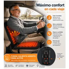 MOVI - Funda Calienta Asiento Para Auto- Calefactor 12v. Universal