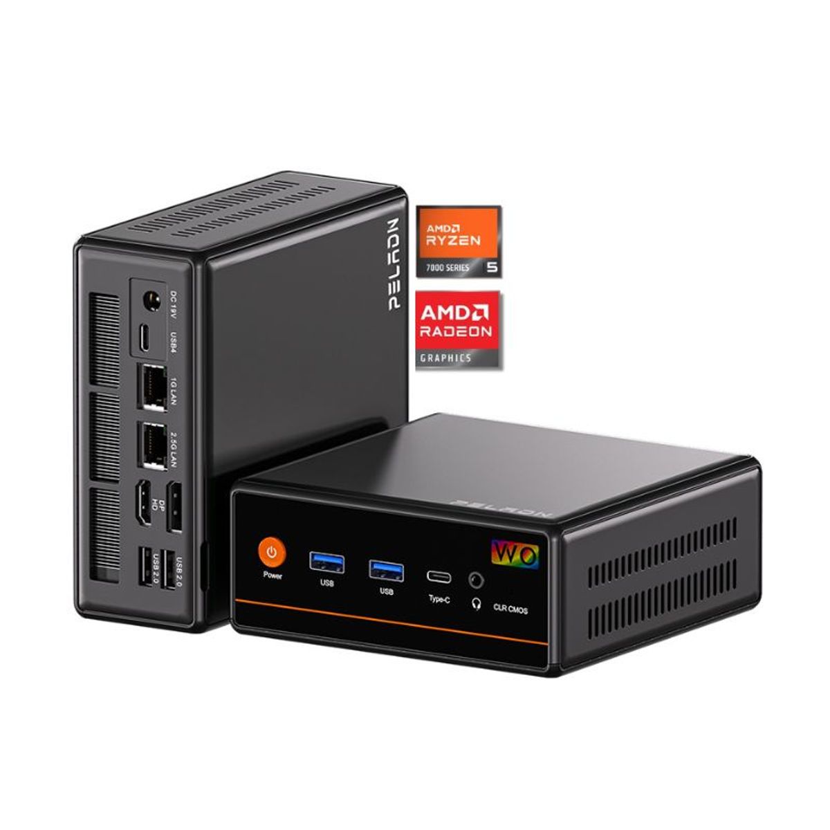 PELADN - Mini Pc Peladn WO4 AMD Ryzen 5 7640HS 16GB DDR5 512GB SSD Radeon 760M