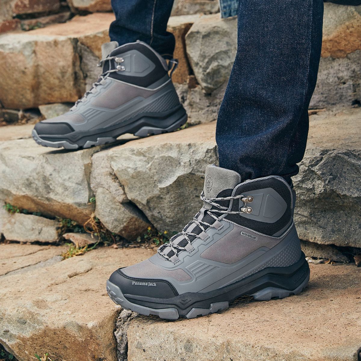 PANAMA JACK - Botín Hombre Cuero Gris Panama Jack