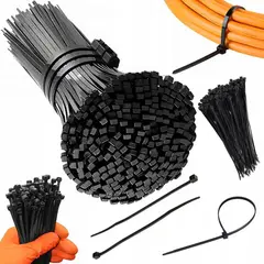 AMBM SHOP - X100 Amarra Plastica 9 X 600mm Negro Bridas Plastico Grandes