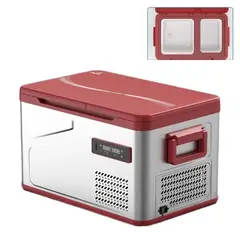 GENERICO - Mini Nevera Refrigerador Cooler 39l Hogar Oficina Auto Rojo