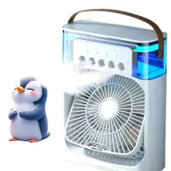 GENERICO - Ventilador Humificador Usb Dormitorio Oficina Aire Frio 13.5 Celeste