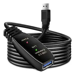 AMBM SHOP - Cable de 5mts Usb 3.0 Extension Activo Macho Hembra