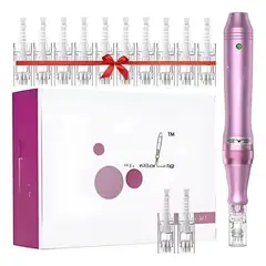 GENERICO - Dermapen Inalámbrico Metálico + 13 Repuestos De Regalo