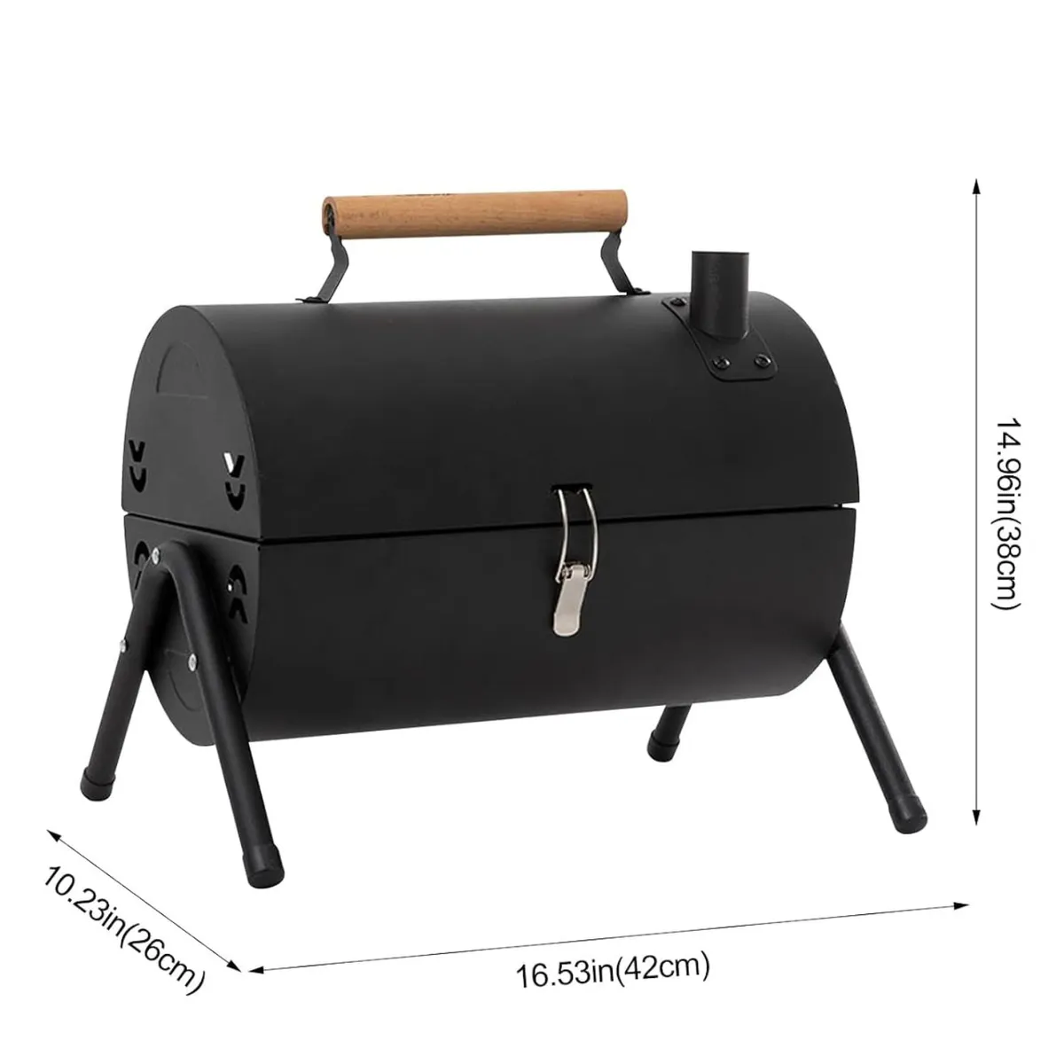 CRUSEC - Parrilla Carbón De Mesa 2 En 1 Con Plancha Para Hornear