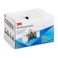 3M - Respirador de máscara 6200 con 1 par de cartuchos químicos para vapores orgánicos TAM M