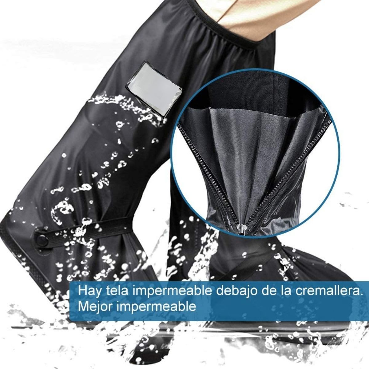 MOVI - Cubrebotas Impermeables con Suela Antideslizante Reutilizables para Lluvia