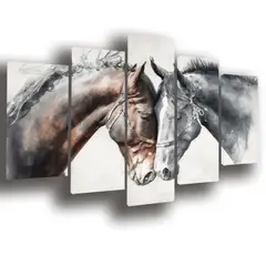 GENERICO - CUADRO DECORATIVO SEGMENTADO CABALLOS LOVE