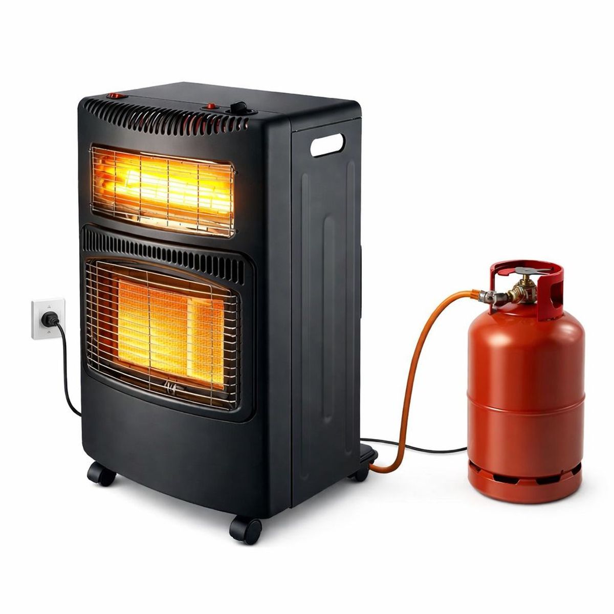 GENERICO - Calefactor-Estufa 2 en 1 A Gas y Eléctrica Feixiang 4200W