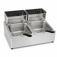DOPA - Freidora Eléctrica Doble Acero Inoxidable 2 Canastillos Agregar a favoritos
