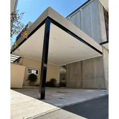 GENERICO - Estacionamiento Mediterraneo fierro madera para vehiculos a medida