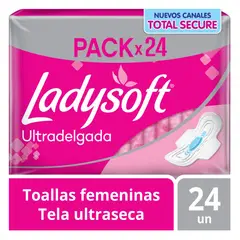 LADYSOFT - Toalla Femenina Ultradelgada Tela Ultraseca 24u