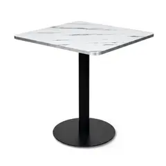 VENHOOUSE - Mesa Cocina Comedor Café Bar Cuadrada Moderna 70x70 Oslo Blanca