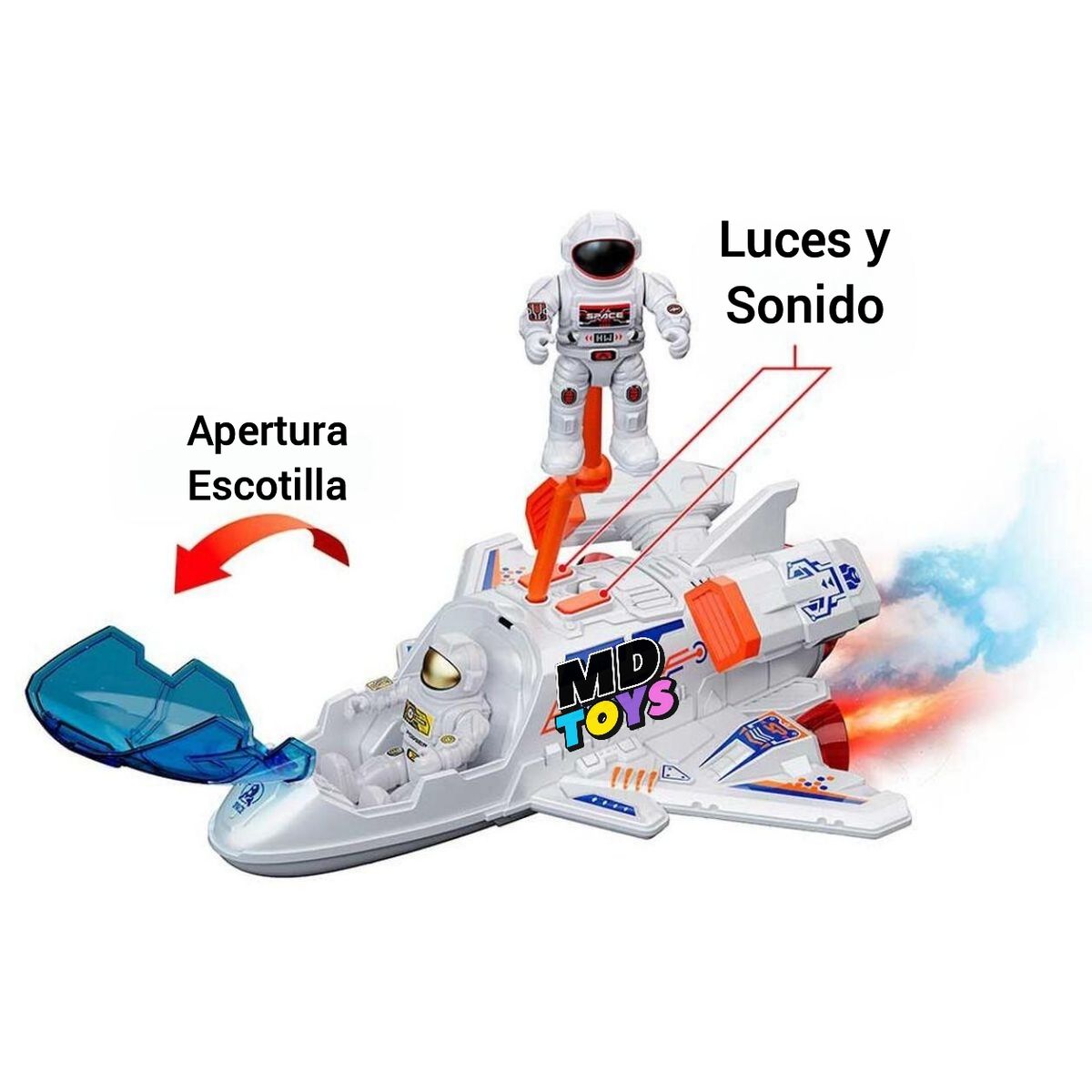 GLORY BRIGHT - Nave Espacial Con Astronautas Luzsonido Spaceship Adventure