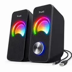 TRUST - Parlantes USB con Luces RGB de 12W de Escritorio Arys