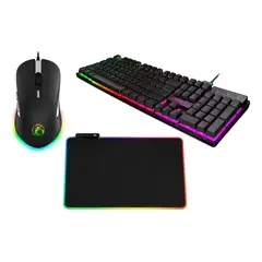 IMICE - Kit Gamer Teclado Ak600 New + Mouse X6 3200 + Mousepad S Rgb Negro