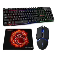 IMICE - Pack Gamer Teclado Ak600 + Mouse T80 + Mousepad S