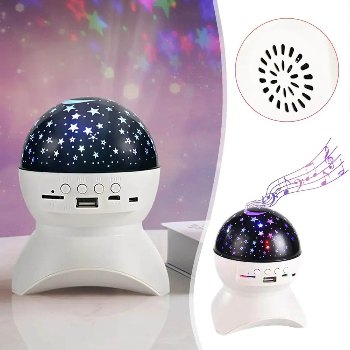 GENERICO - Parlante Proyector Con Bluetooth Espantacuco