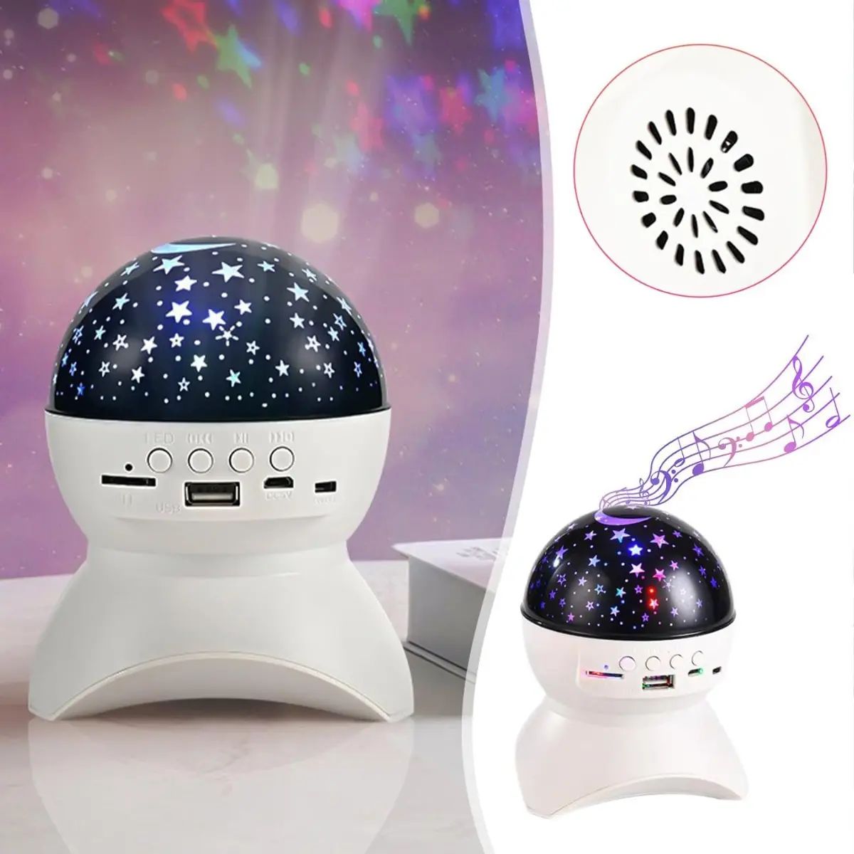 GENERICO - Parlante Proyector Con Bluetooth Espantacuco