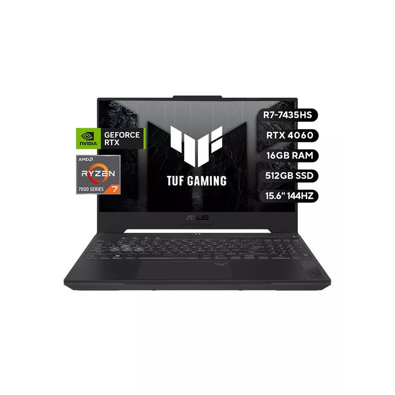 Notebook Gamer TUF A15 15.6 FHD 144hz R7 7435HS 16GB DDR5 512GB RTX4060