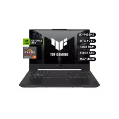 ASUS - Notebook Gamer TUF A15 15.6 FHD 144hz R7 7435HS 16GB DDR5 512GB RTX4060