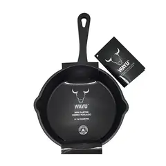 WAYU - SARTEN REDONDO IRON CAST HIERRO FUNDIDO NEGRO 14 CM