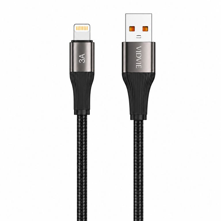 Cable Carga Rapida y Datos Lightning 1m 3a V8 Trenzado Vidvie