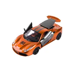 GENERICO - Auto A Control Remoto Ferrari Naranja 3 Puertas Con Luz Led