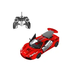 GENERICO - Auto A Control Remoto Ferrari Rojo 3 Puertas Con Luz Led