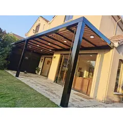 GENERICO - Pergola Moderno fierro madera para Terraza , Jardin o patio a medida