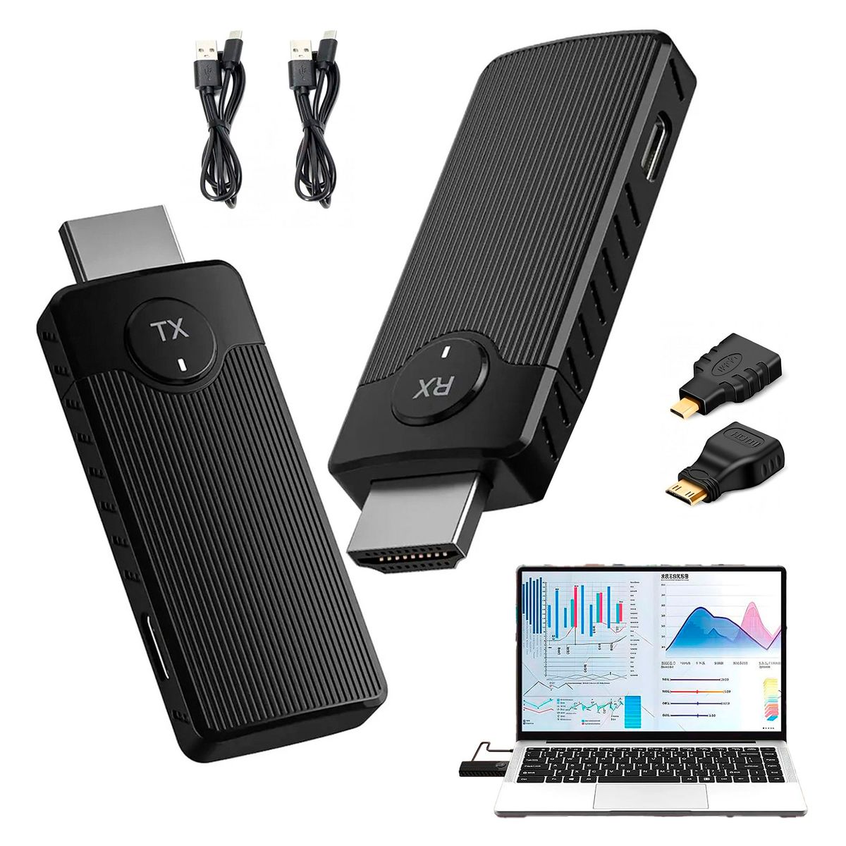 EMETRES - Transmisor Hdmi Inalambrico 1.4 1080p Alcance 10m