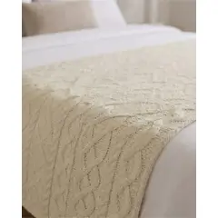 MYLHOGAR - Piecera de Cama Trenzada a Mano 70x220 cm