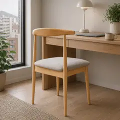 GENERICO - Silla Juvenil Nórdica Tapizada Gris 36x40x72 cm con Estructura Metálica y Asiento de Tela