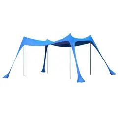 GENERICO - Toldo Parasol Tipo Tienda De 3x3 Metros Para Playa Azul