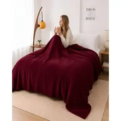 MYLHOGAR - Frazada Texturizada 2 Plazas Confort y Estilo para tu Dormitorio