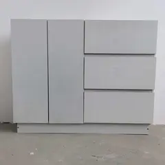 GENERICO - Zapatero Cómoda Organizador 100x30x80 cm 3 Cajones 2 Puertas MDF 12 mm Blanco