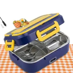GENERICO - Lonchera Calentador Comida Portátil 11x18x25 Libre Bpa Azul Oscuro