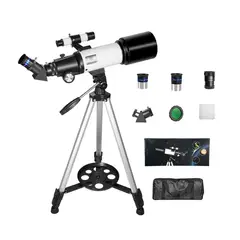 KINDA NICE - Telescopio F70400 Profesional Monocular Blanco Con Trípode