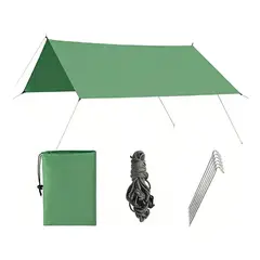 GENERICO - Toldo Vela Sombra Rectangular, Carpa Camping 3x3 Verde